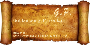Guttenberg Piroska névjegykártya