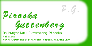 piroska guttenberg business card